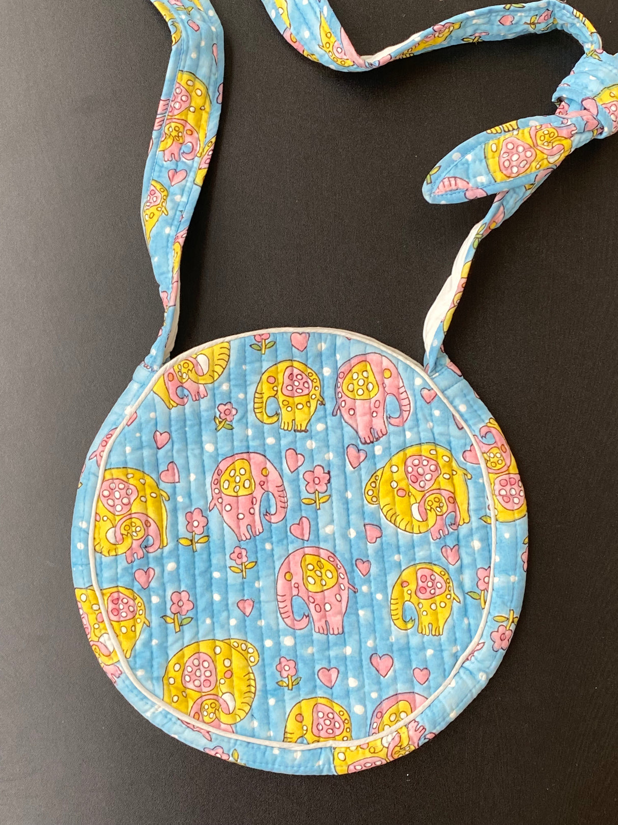 Round Sling Bag- Blockprint