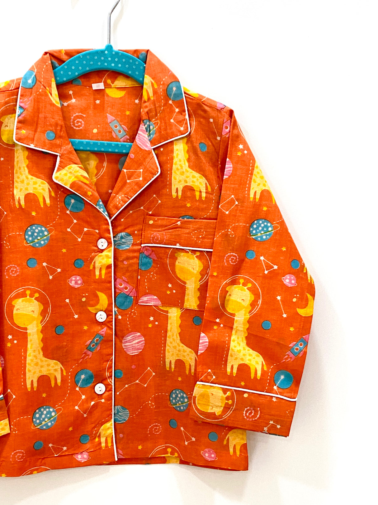 Orange Giraffe Kids Night Suit Set