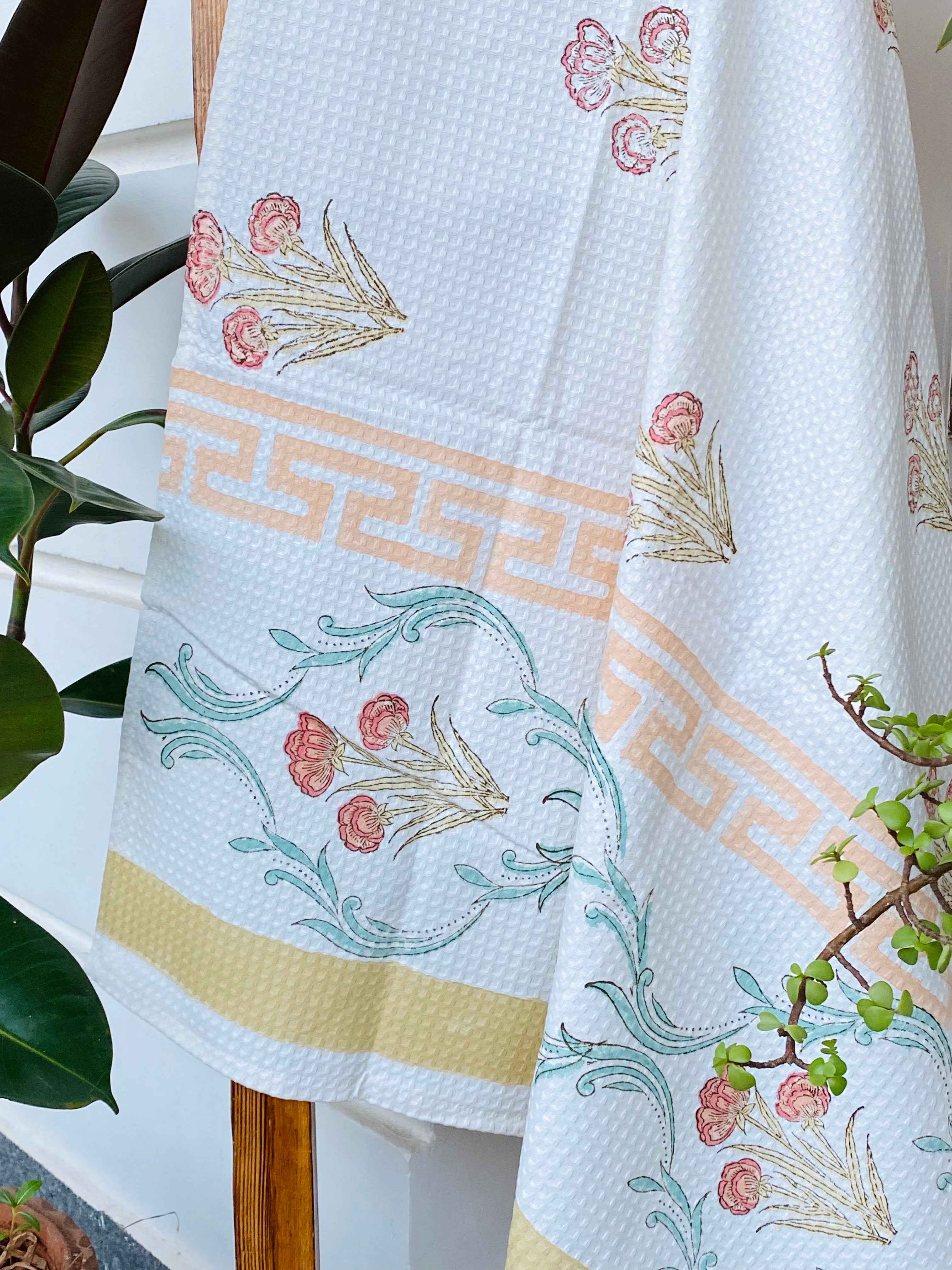 Blockprint Soft Cotton Towel (60-30 inches)
