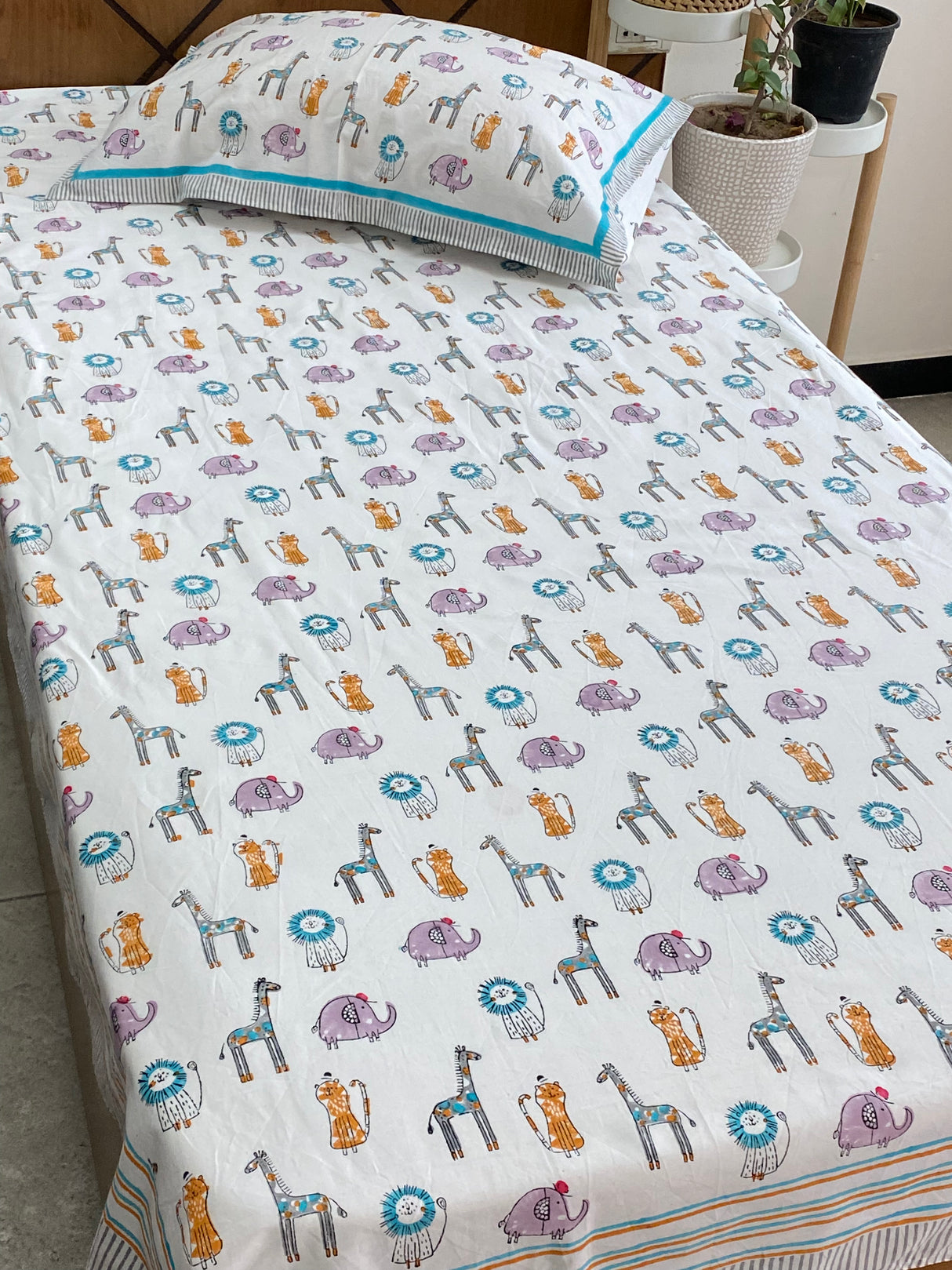 Animals Bedding Set- Blockprint