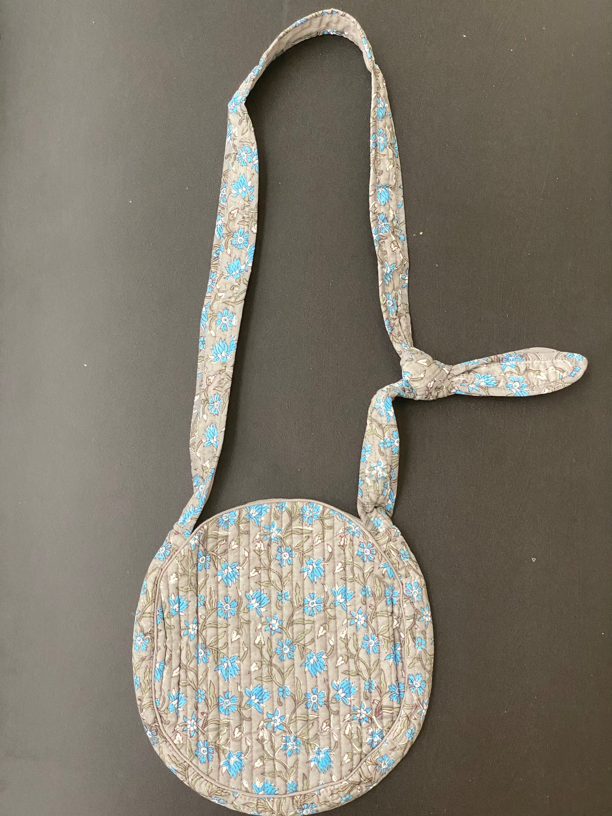 Round Sling Bag- Blockprint
