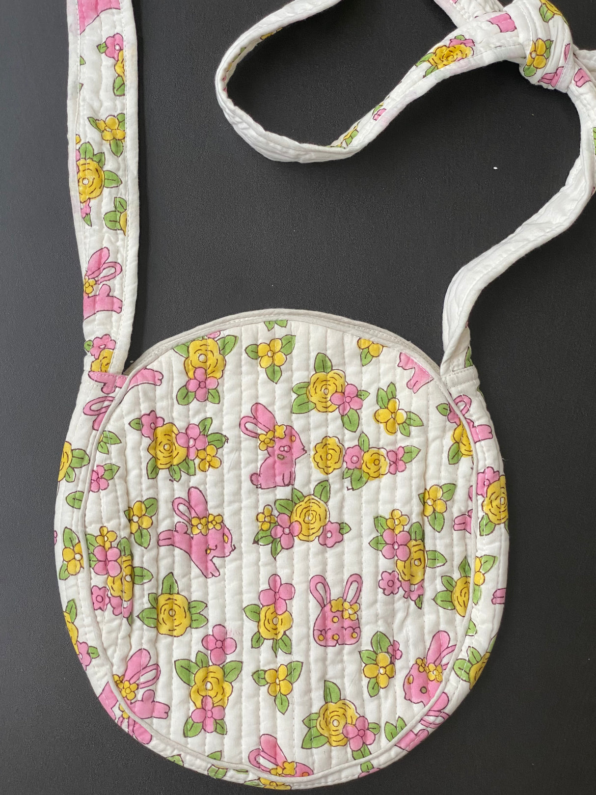 Round Sling Bag- Blockprint