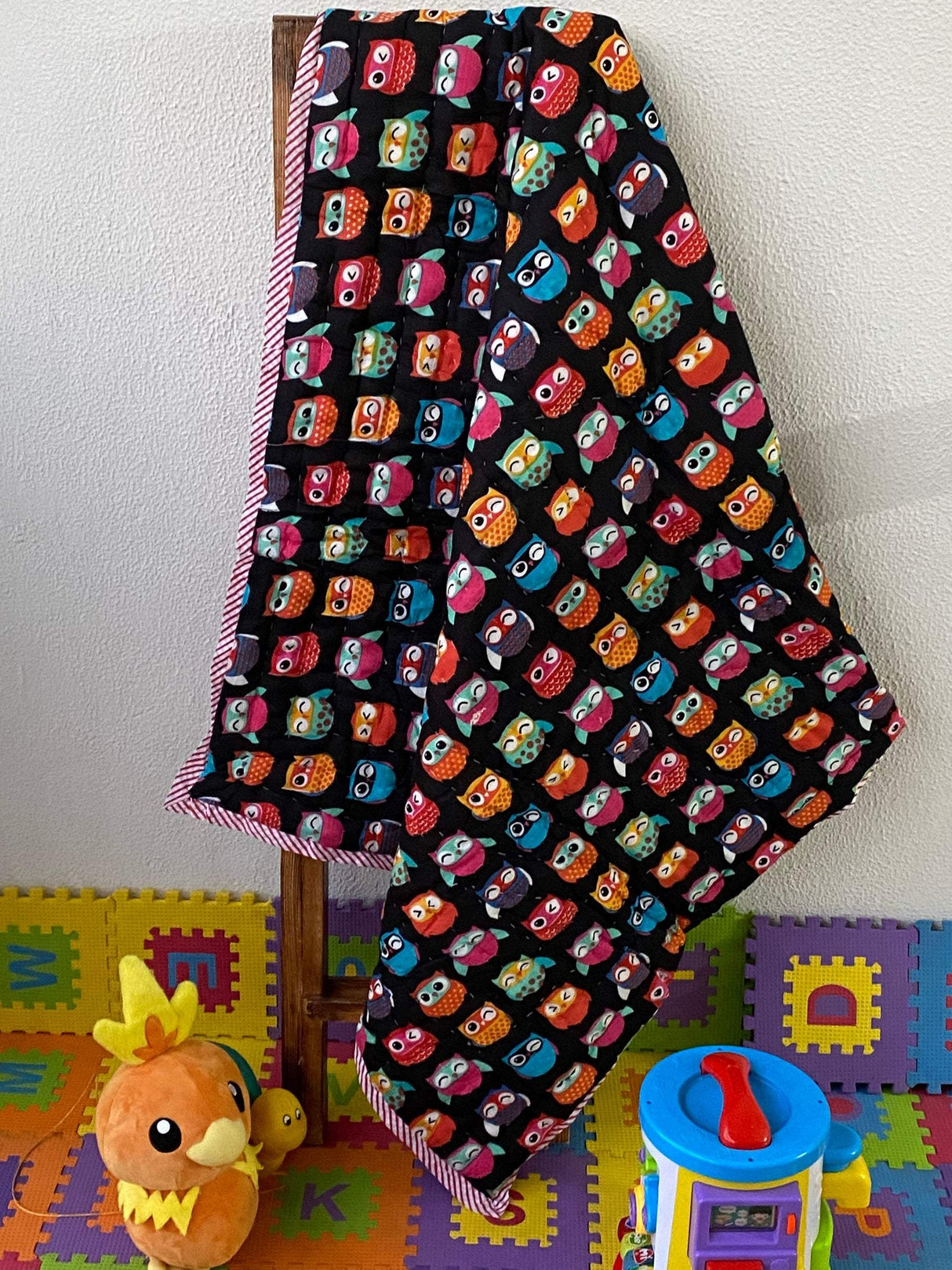 Black & White Owl Cotton Kids Quilt