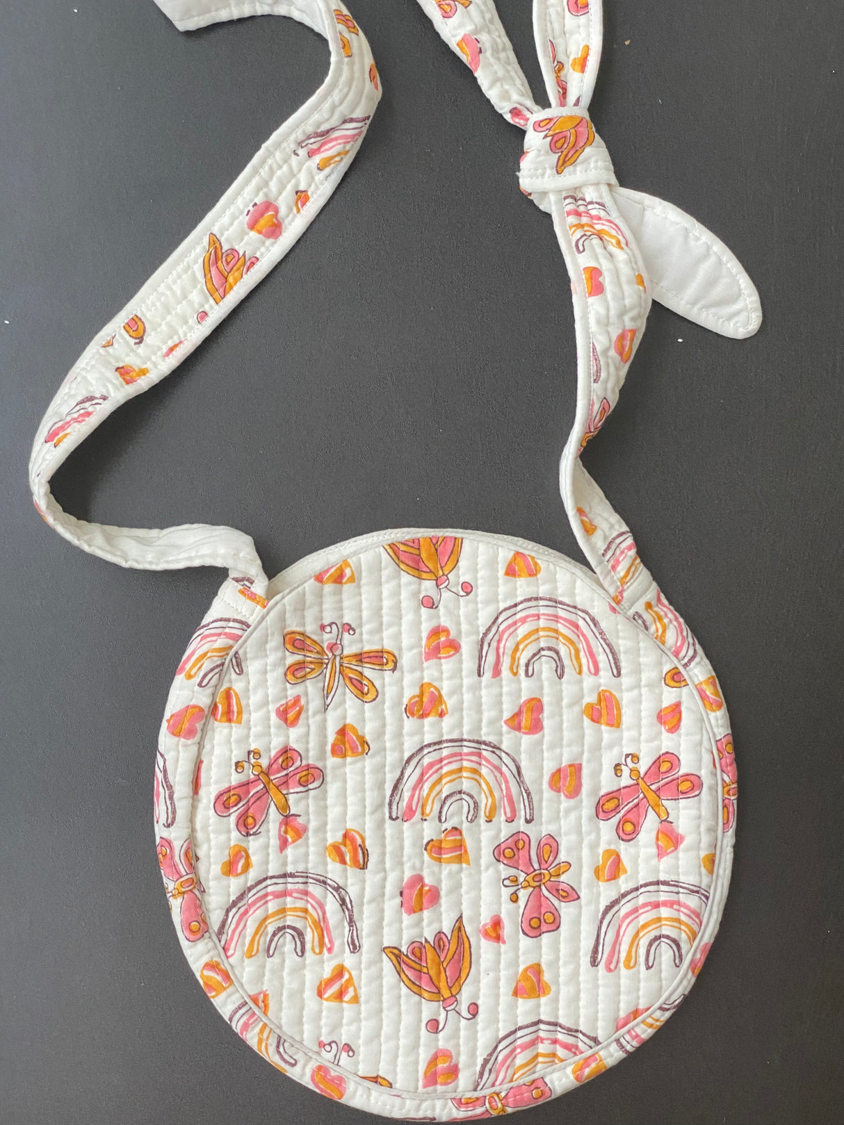 Round Sling Bag- Blockprint
