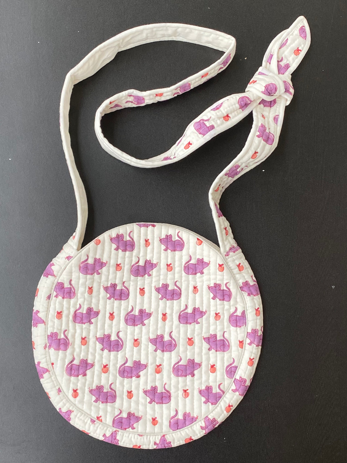 Round Sling Bag- Blockprint