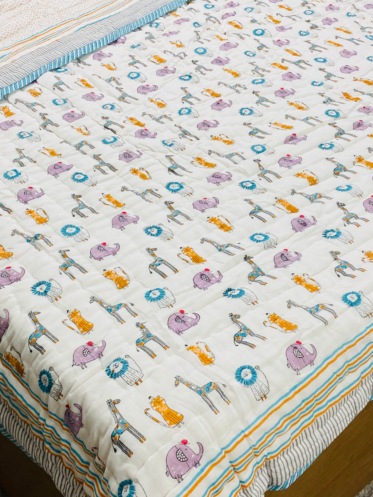 Animals Bedding Set- Blockprint