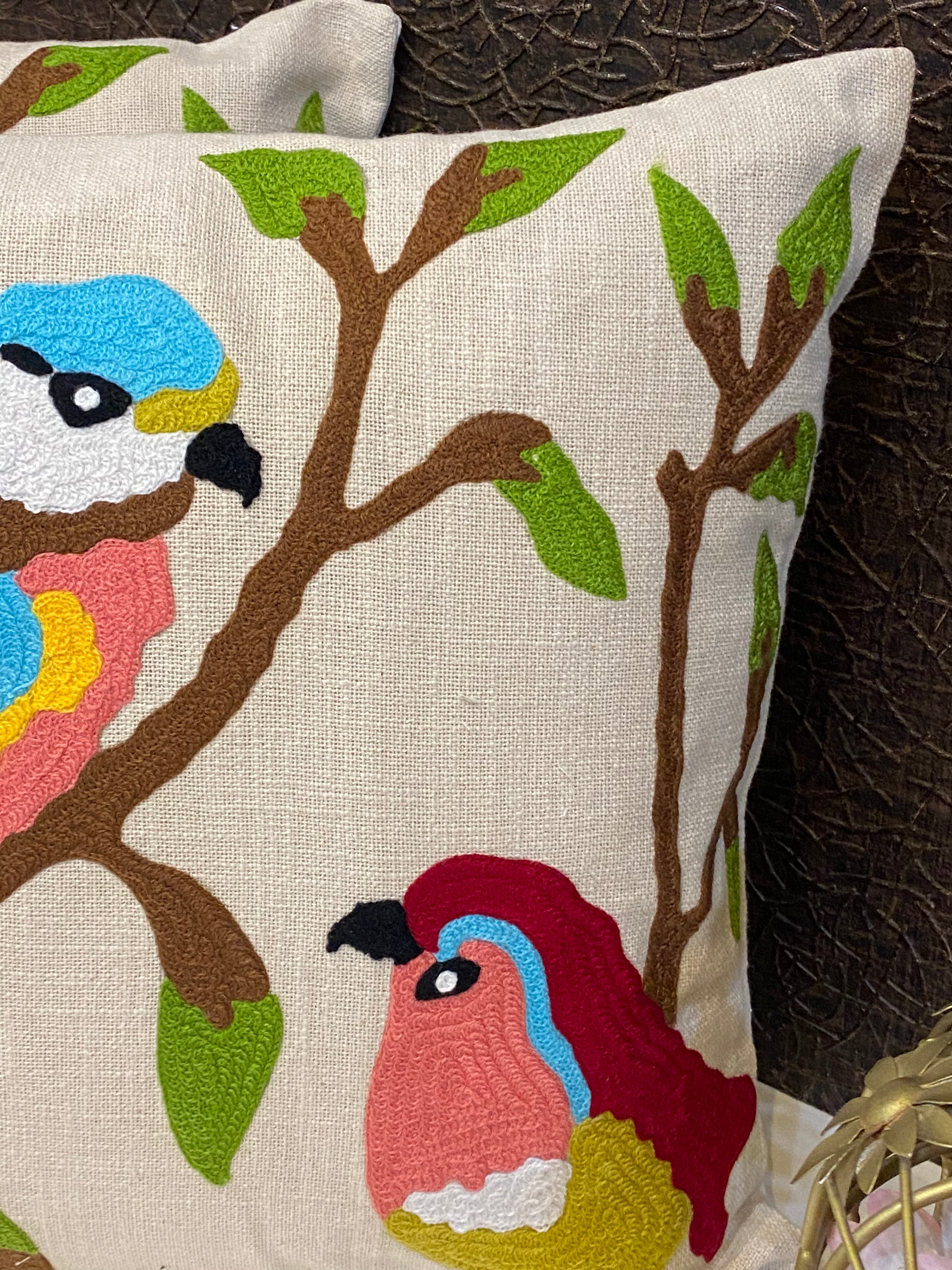 Embroidered Cushion Cover- 16*16 inches