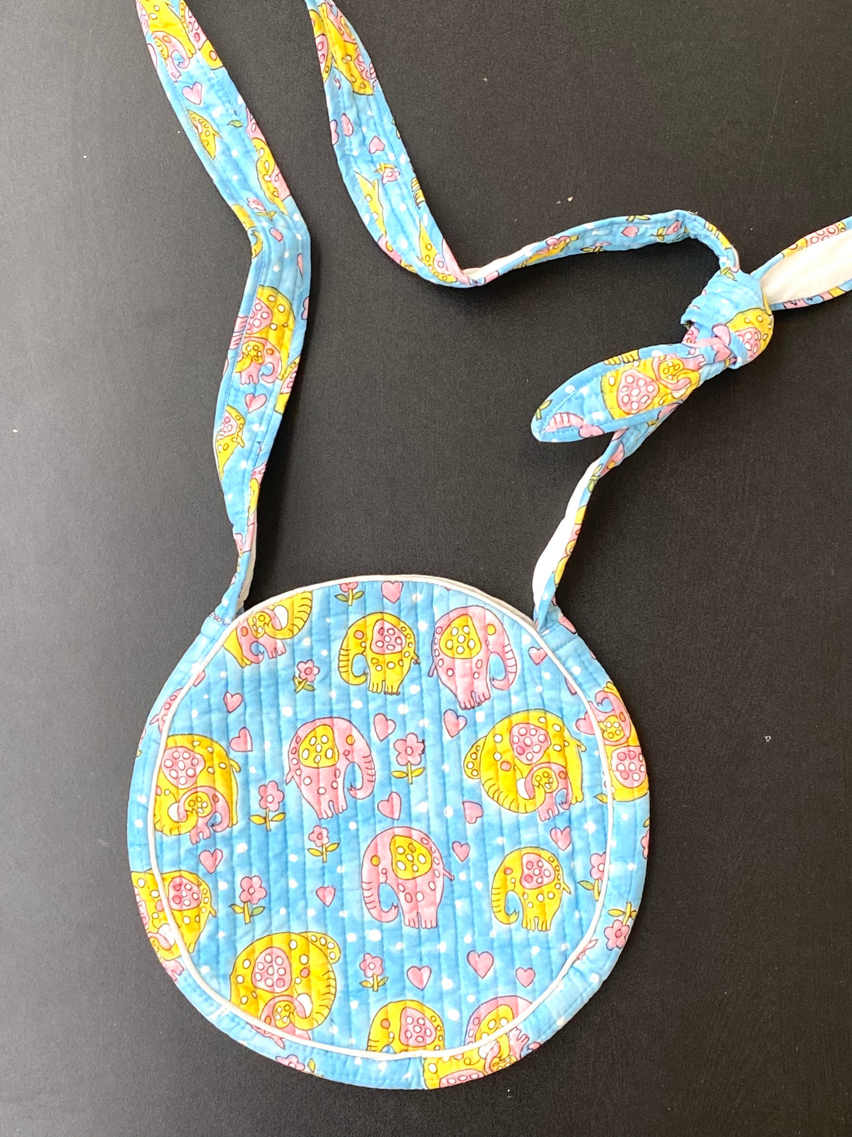 Round Sling Bag- Blockprint