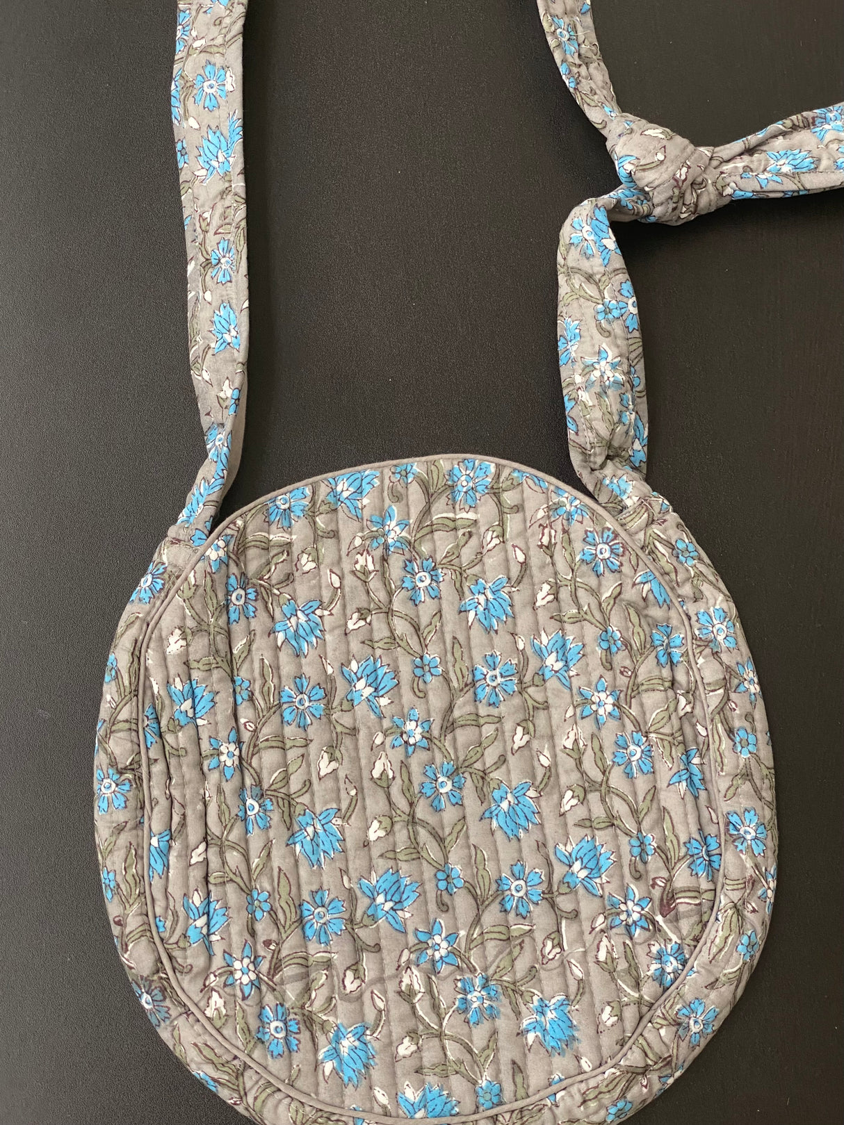 Round Sling Bag- Blockprint