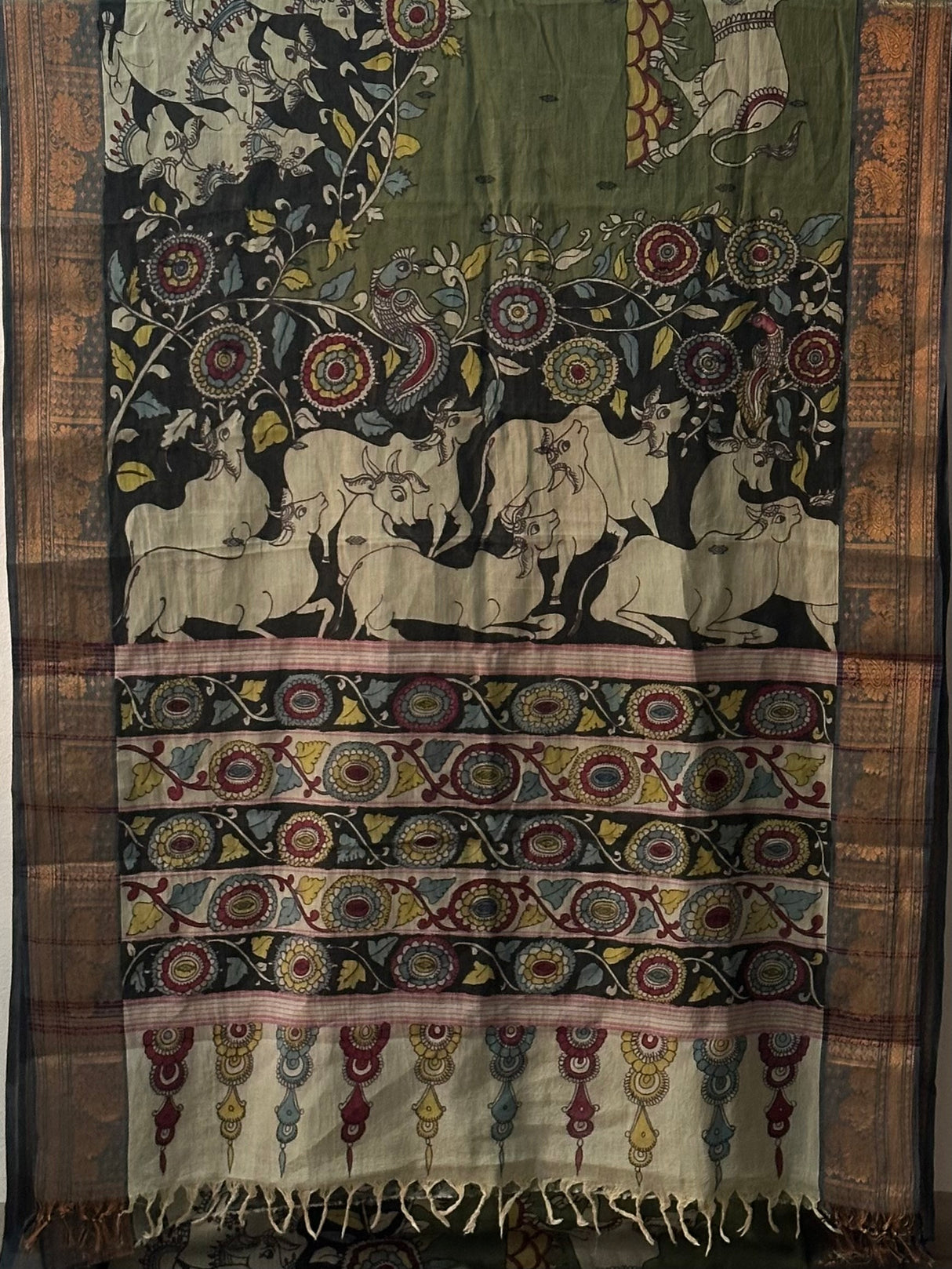 kalamkari-chettinad-cotton-saree-with-folk-art