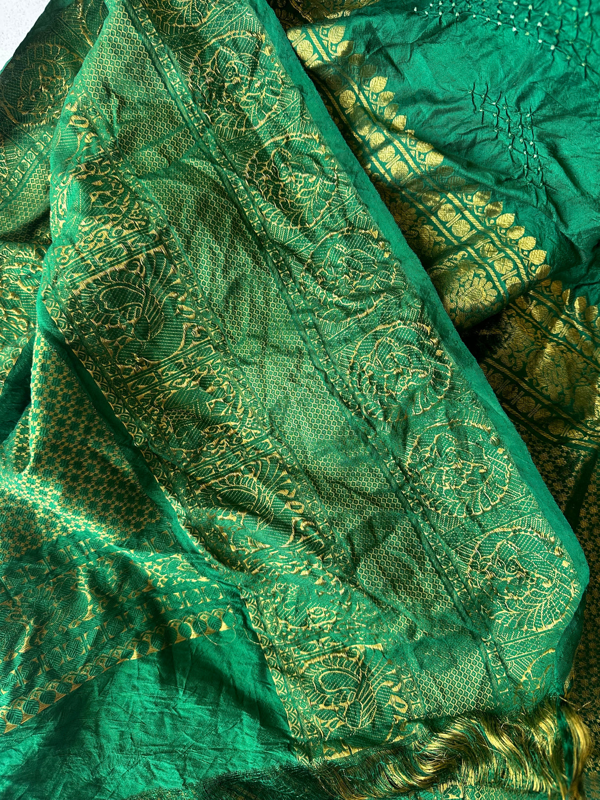 kanjivaram-silk-bandhani-handloom-saree