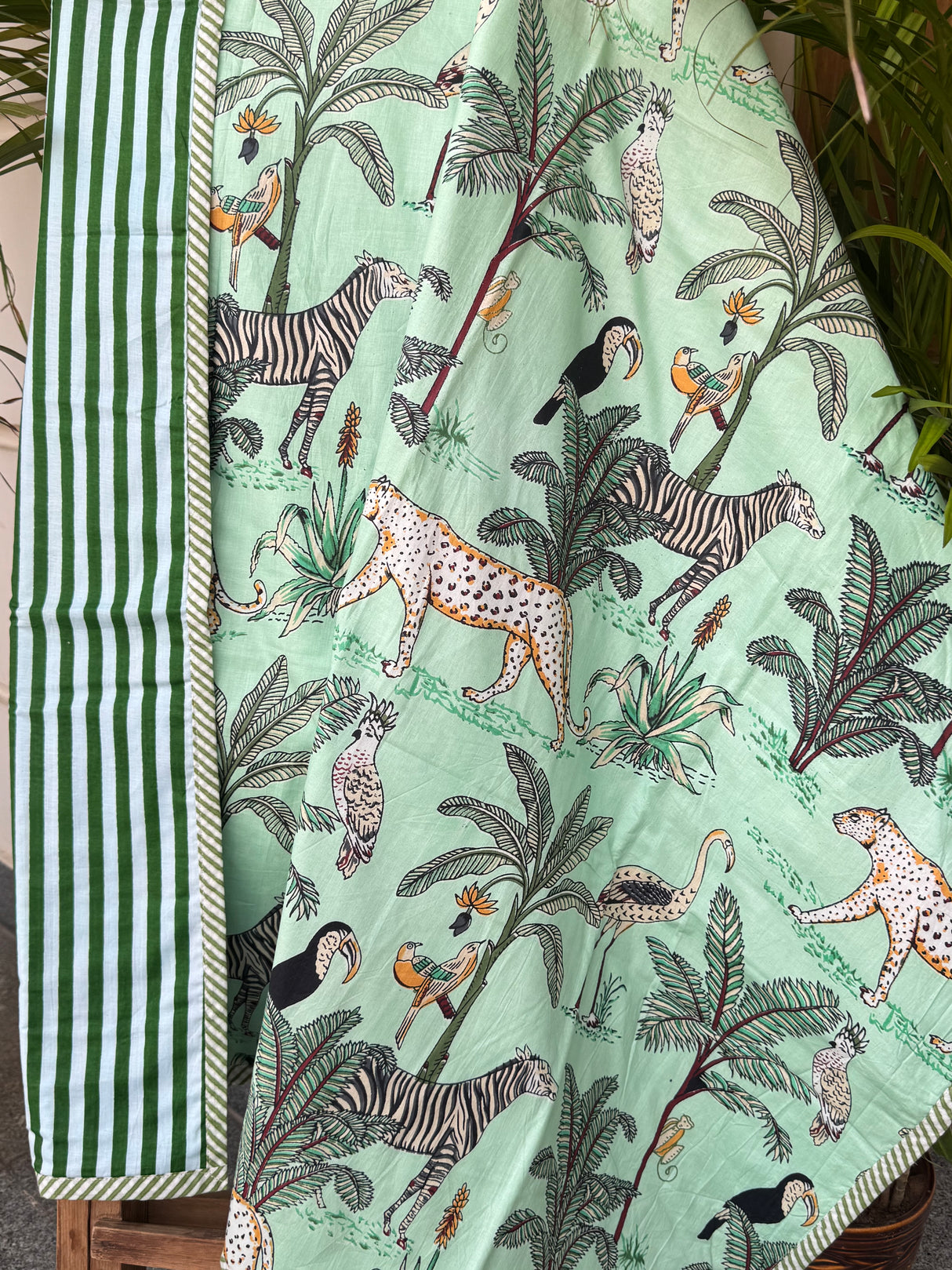 wholesale kids dohar palm tree cheetah zebra mulmul cotton eco friendly summer blanket international shipping Philippines Malaysia