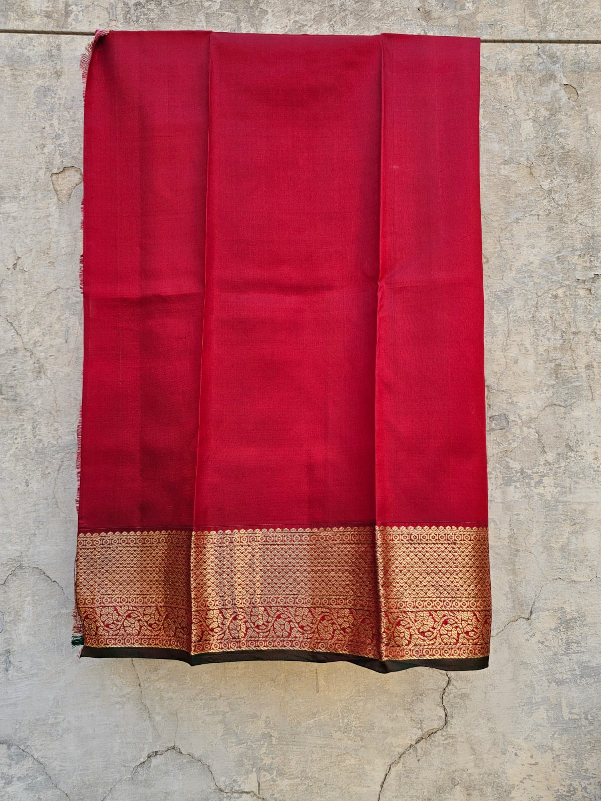 Krishna Leela Theme Pure Kanjivaram Silk Kalamkari Saree