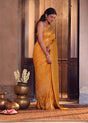 kumudini-kesar-mustard-yellow-handloom-munga-silk-bandhani-saree