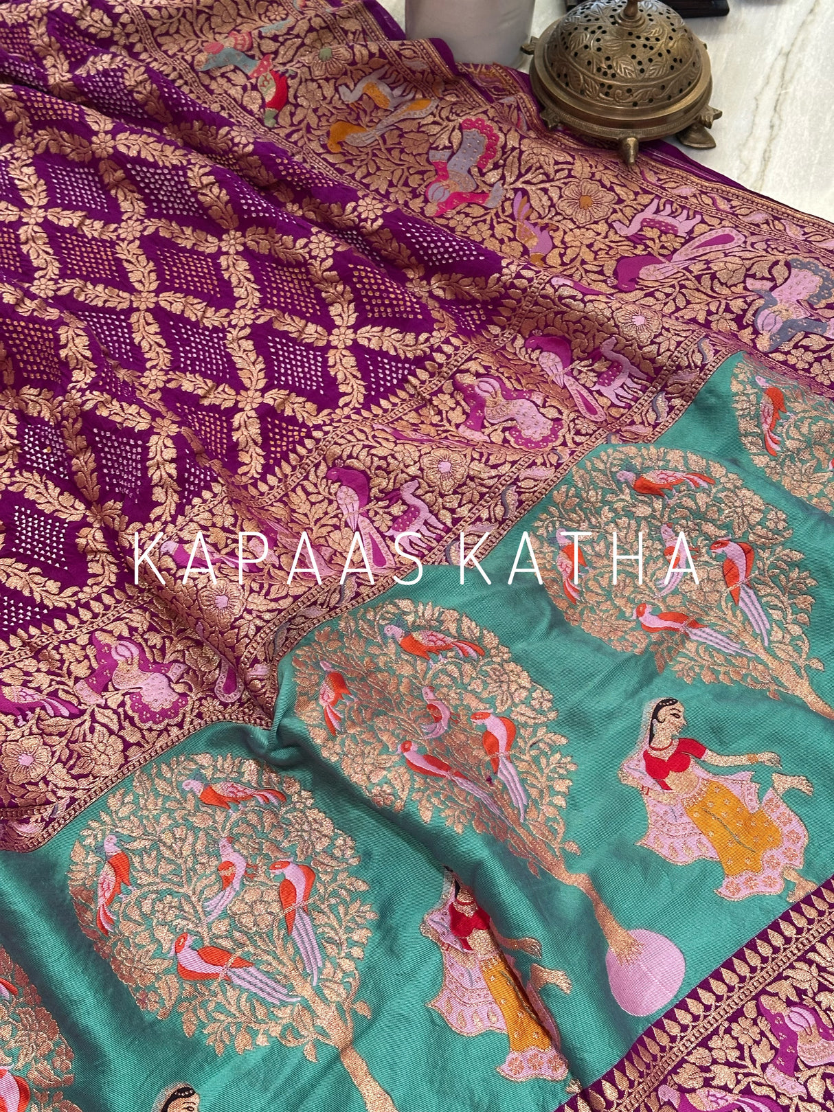 legacy-bandhani-banarasi-georgette-saree