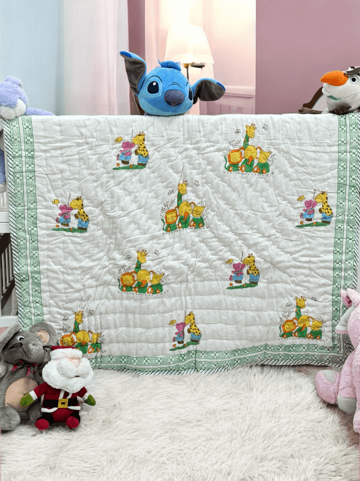handcrafted quilt for toddlers in breathable cotton fabric suitable for Indian resellers based in UAE and Australia