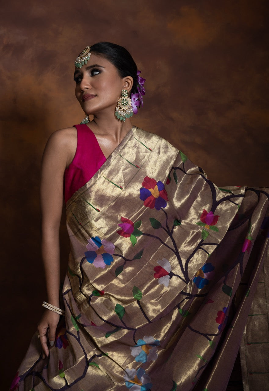 Limited Edition Banarsi Tissue Brocade Lehenga with Tissue Silk Paithani Dupatta
