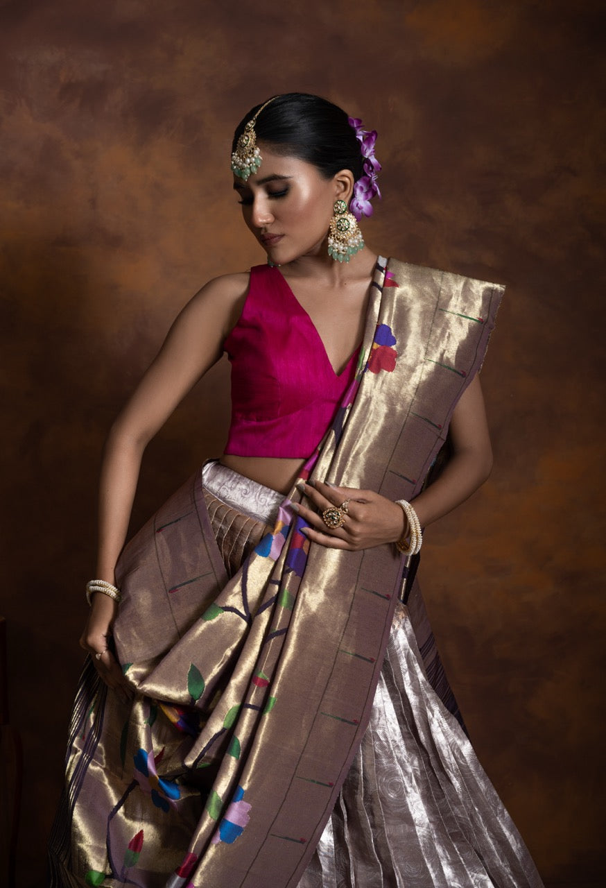 Limited Edition Banarsi Tissue Brocade Lehenga with Tissue Silk Paithani Dupatta