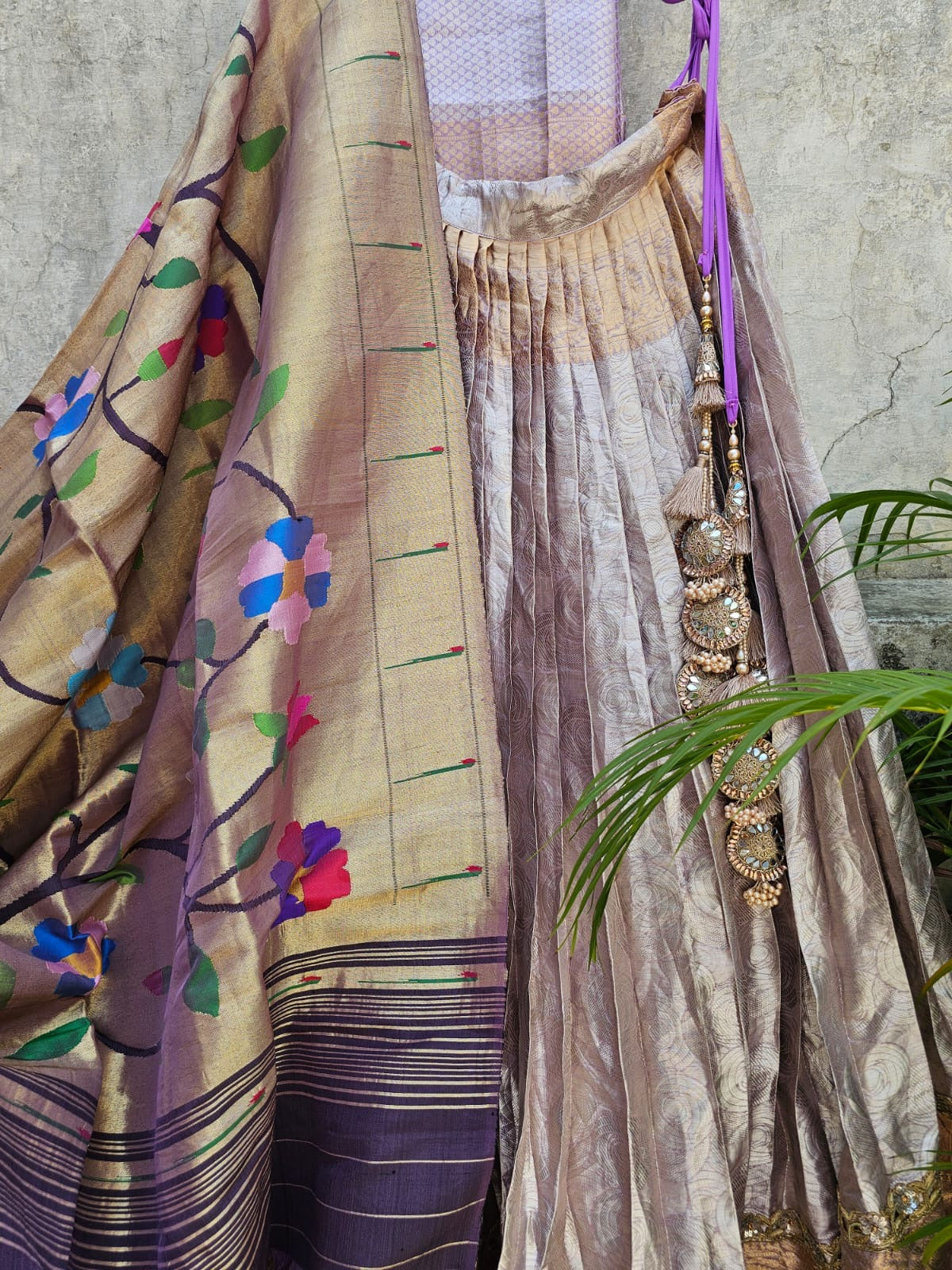Limited Edition Banarsi Tissue Brocade Lehenga with Tissue Silk Paithani Dupatta