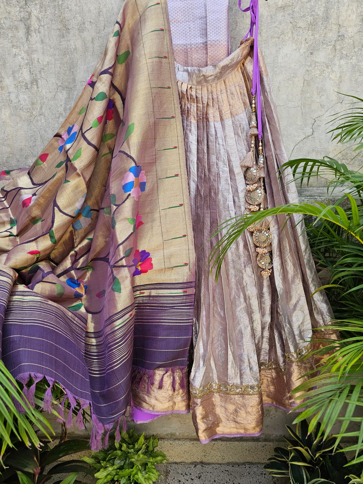 Limited Edition Banarsi Tissue Brocade Lehenga with Tissue Silk Paithani Dupatta