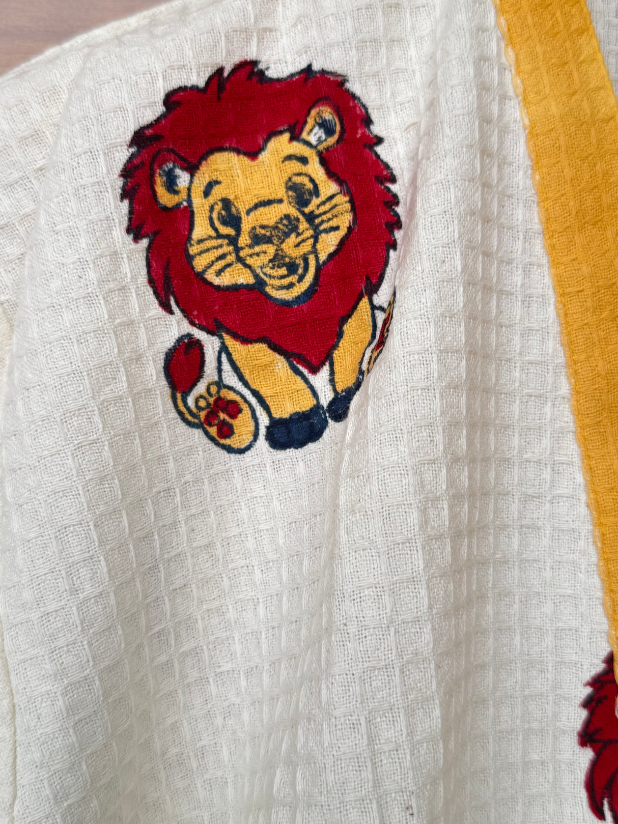 wholesale kids waffle bathrobes handblock printed in Jaipur for affordable birthday return gifts