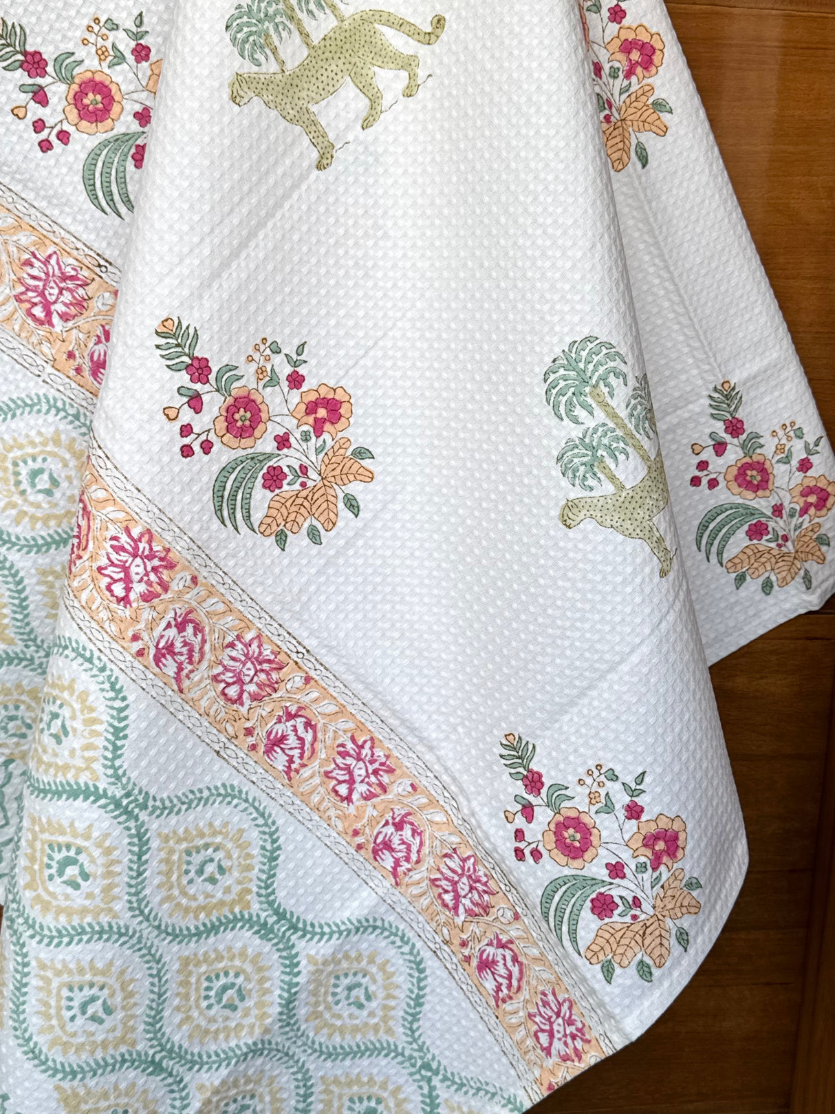 luxe-handblock-printed-waffle-weave-cotton-towel-set