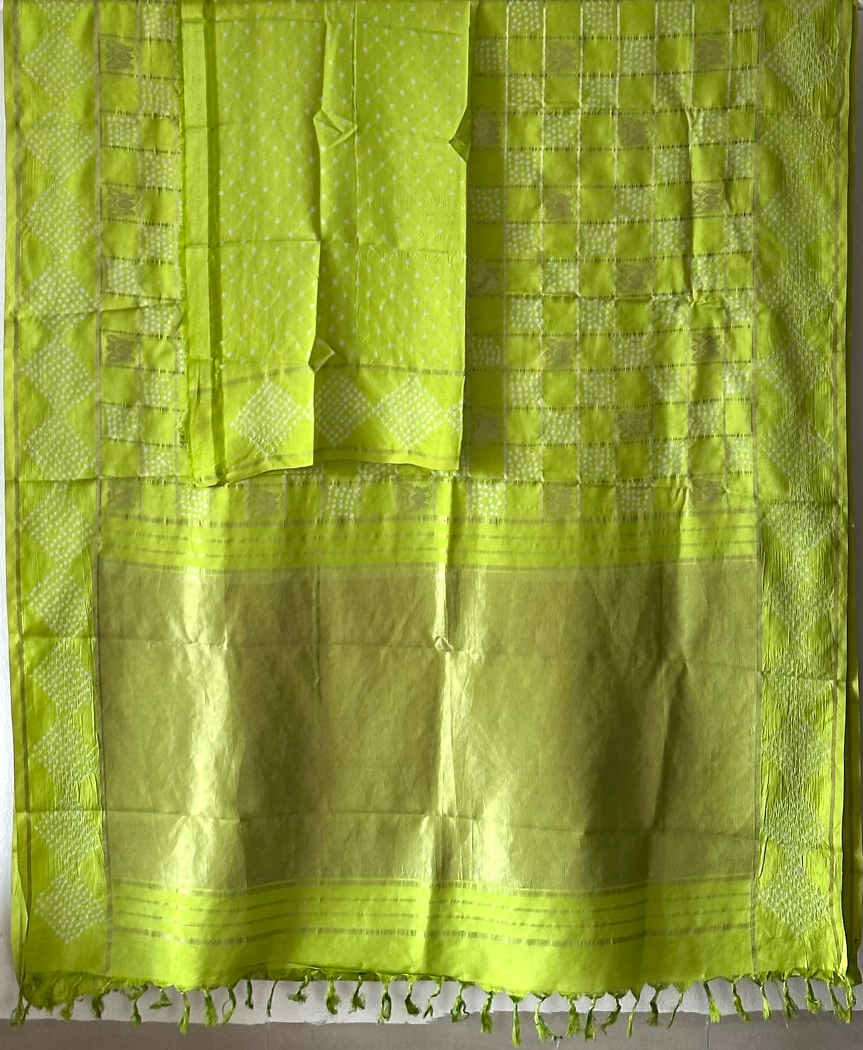 luxury-lime-bandhani-kanjivaram-silk-saree
