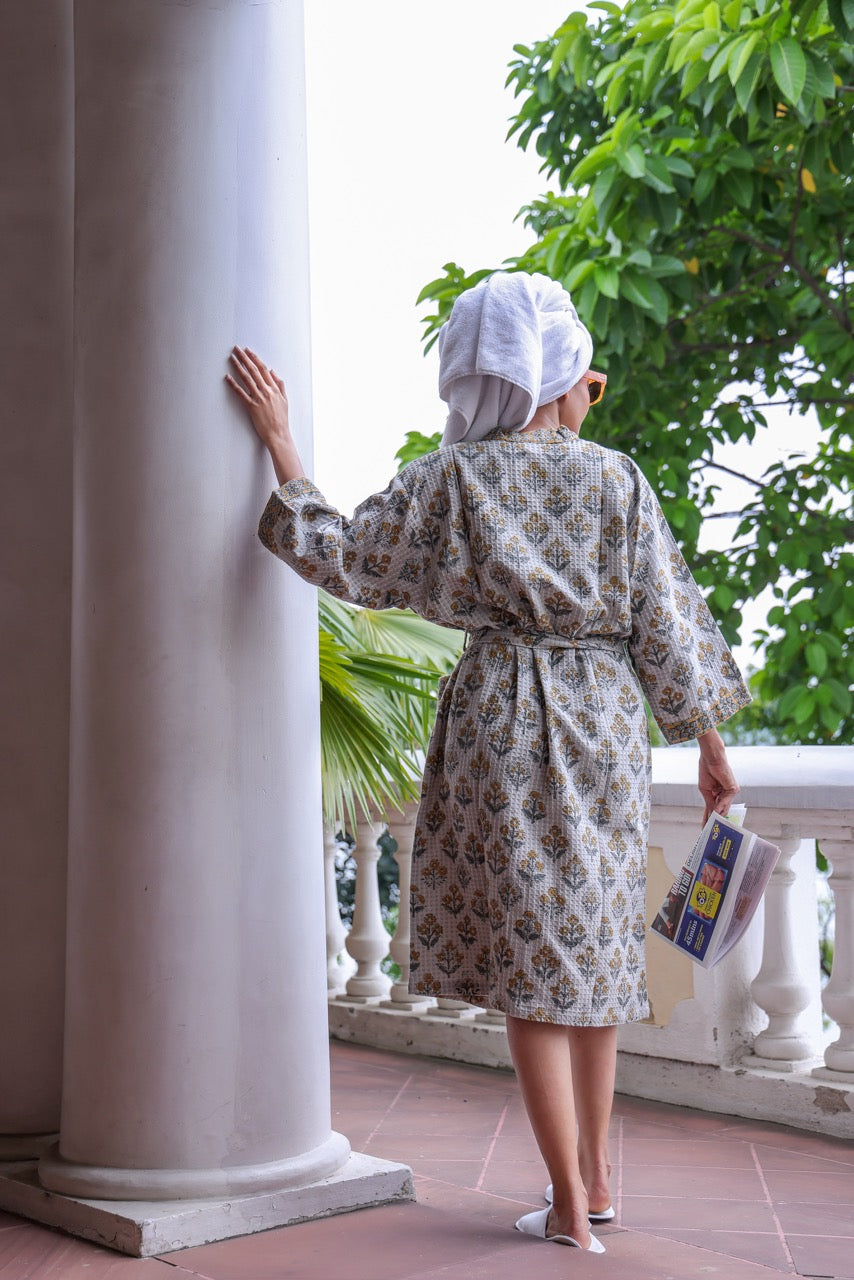 Moody Mornings Waffle Cotton Robe