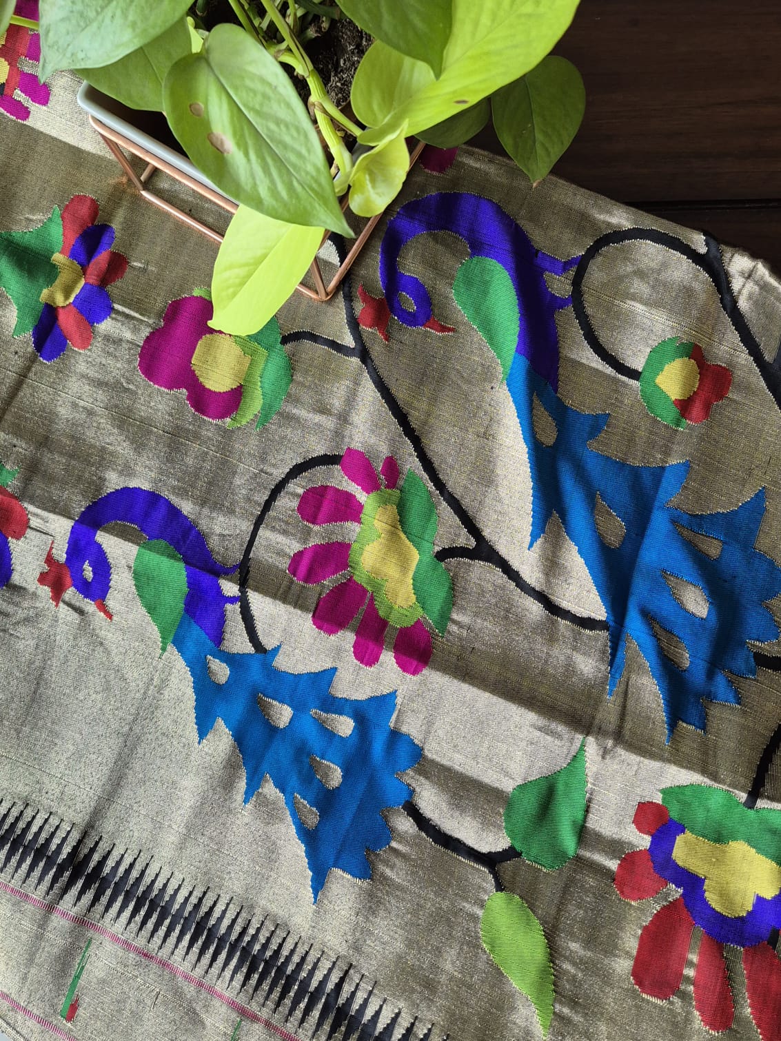 mor-bagh-handloom-tissue-paithani-blouse-piece-1-1-meter