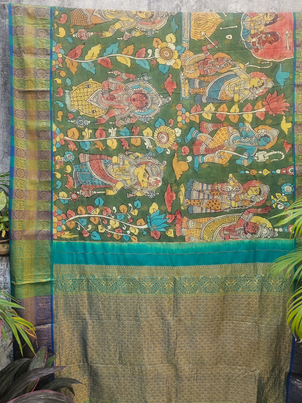 mor-hari-hues-turquoise-pink-bandhani-kanjivaram-silk-saree
