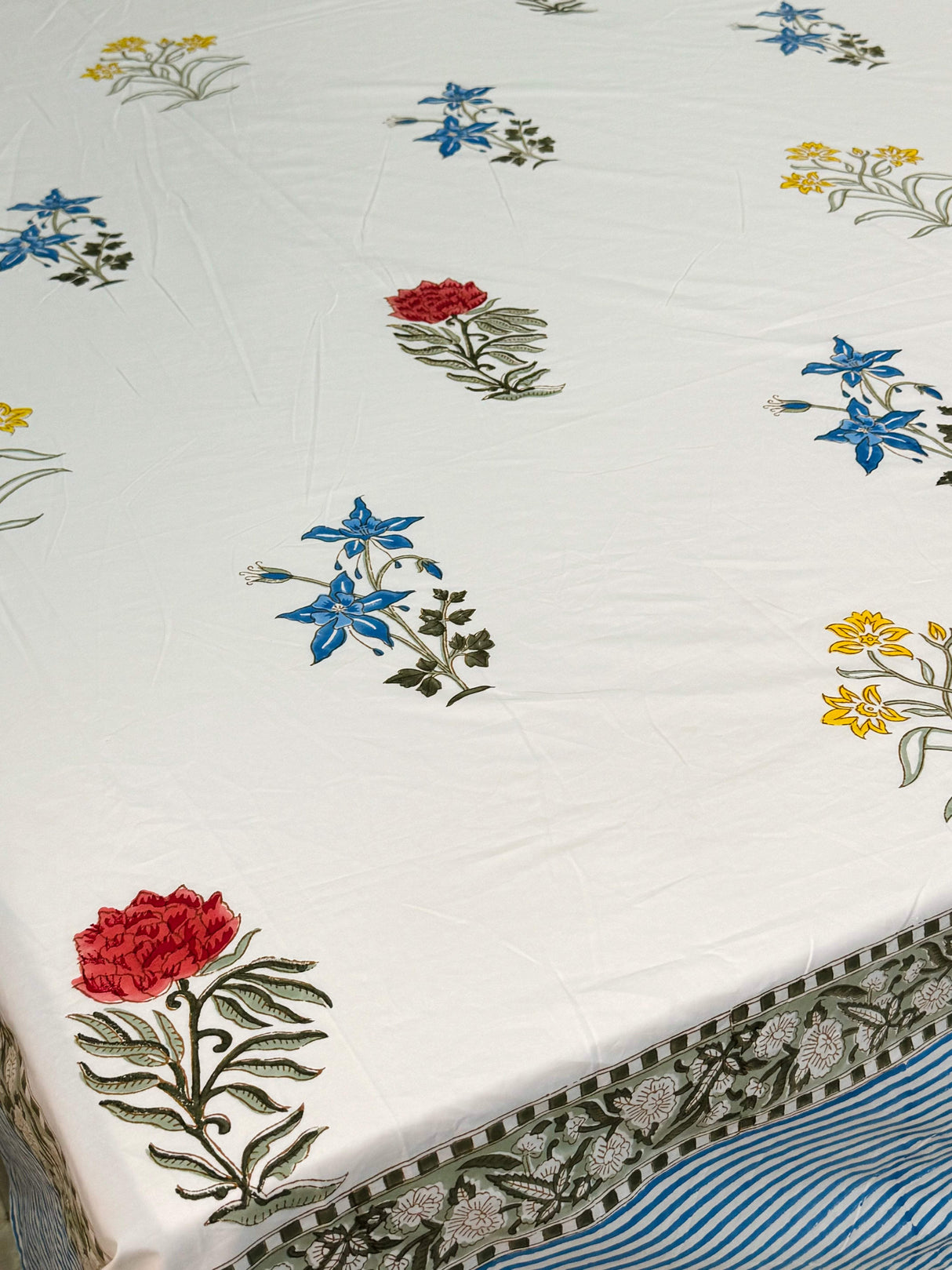 multi-blue-king-cotton-bedsheet-side-view