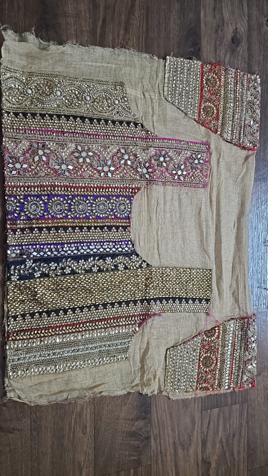 Multicoloured Banarasi Georgette Bandhani Lehenga with Dupatta