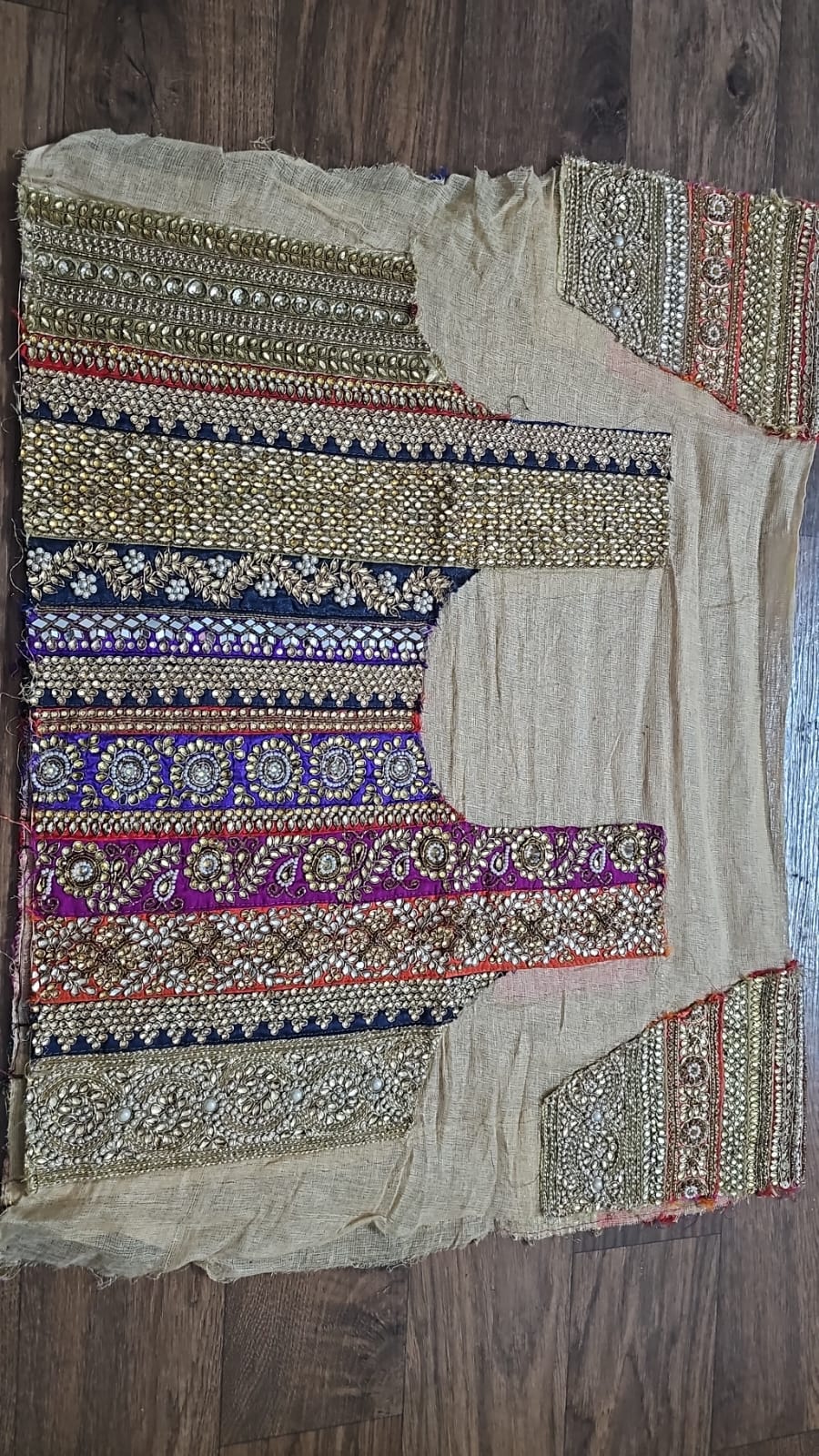 Multicoloured Banarasi Georgette Bandhani Lehenga with Dupatta