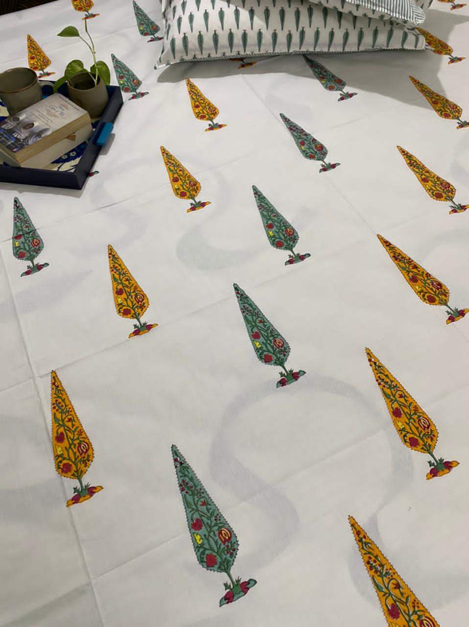 mustard-tree-king-cotton-bedsheet-detailed-view