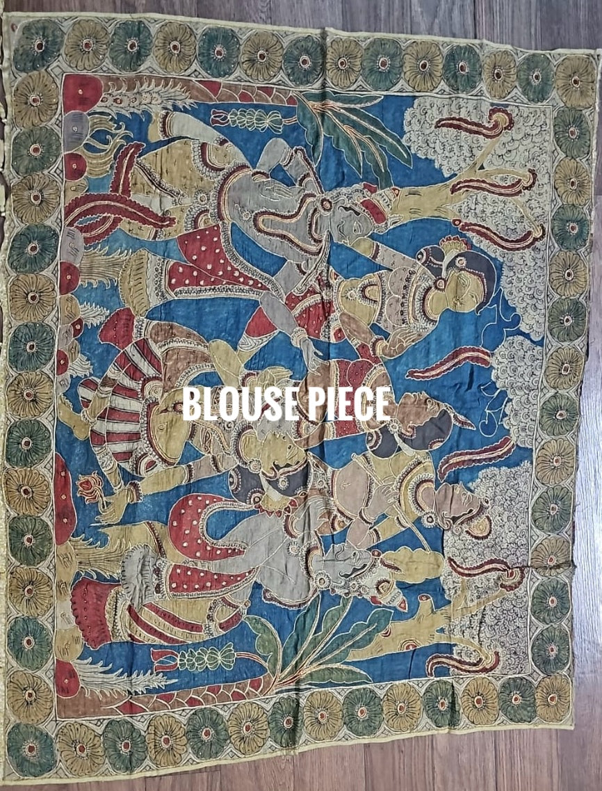mysore-crepe-kalamkari-lehenga-with-kanjivaram-border