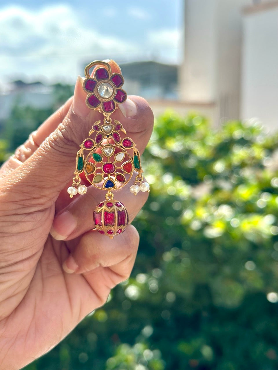 navratna-kundan-bloom-earrings