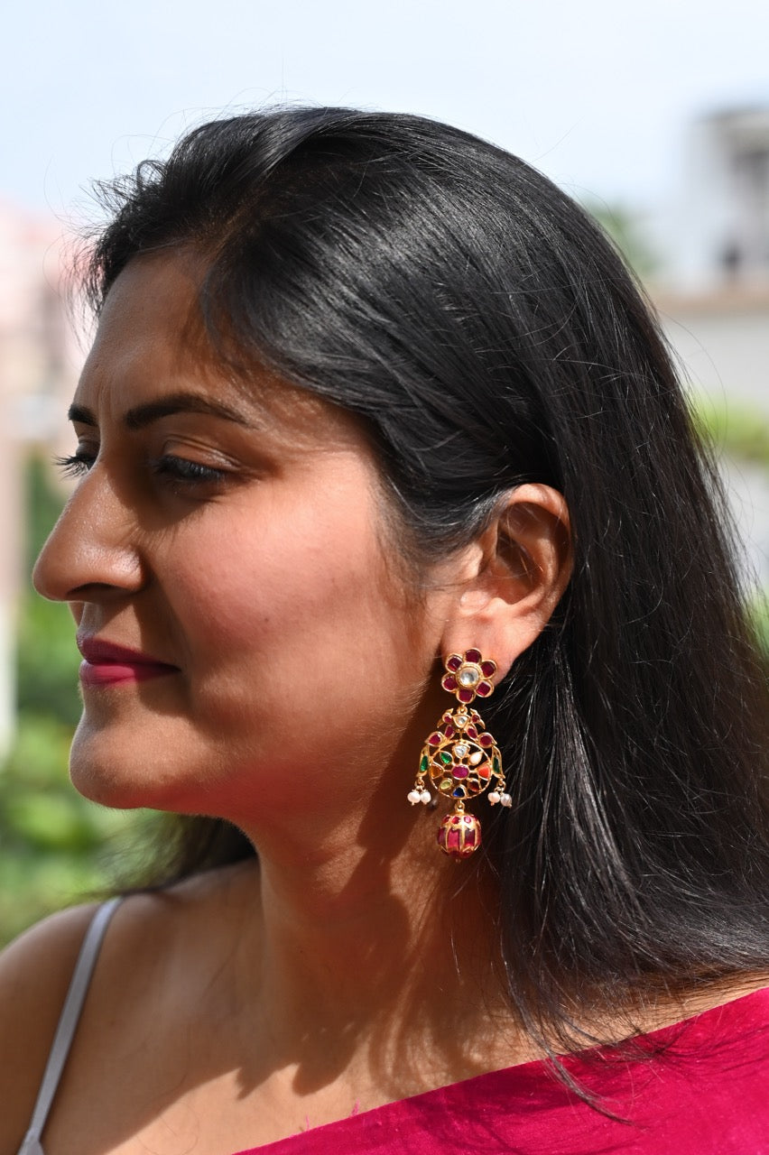 navratna-kundan-bloom-earrings