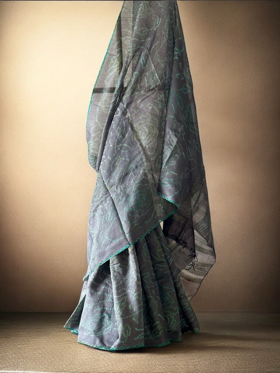 neel-kashmira-grey-munga-silk-bandhani-saree-with-multicoloured-bandhej