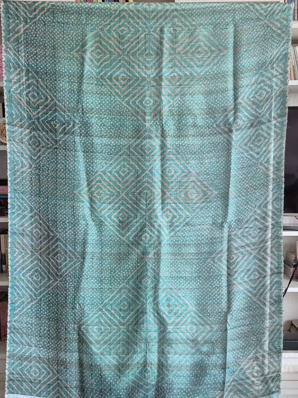 neel-tara-tussar-silk-bandhani-saree