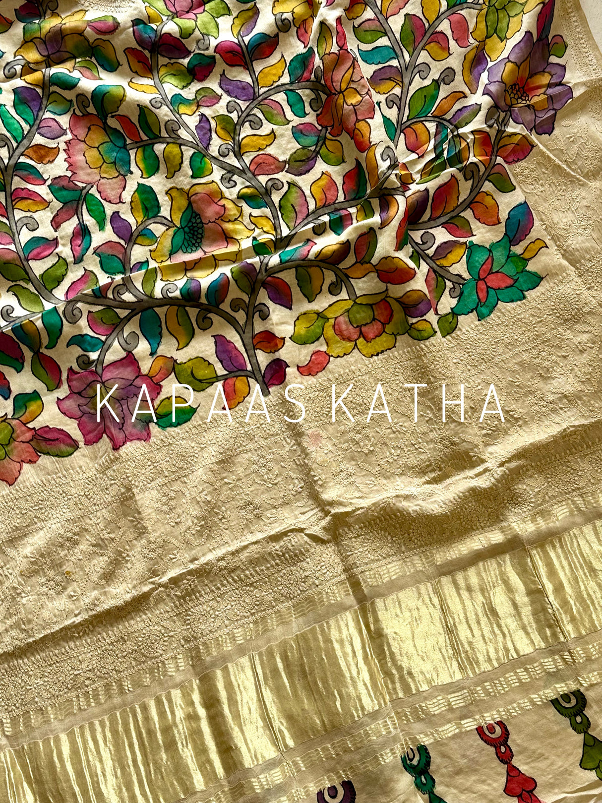new-handcrafted-kalamkari-gajji-silk-dupatta