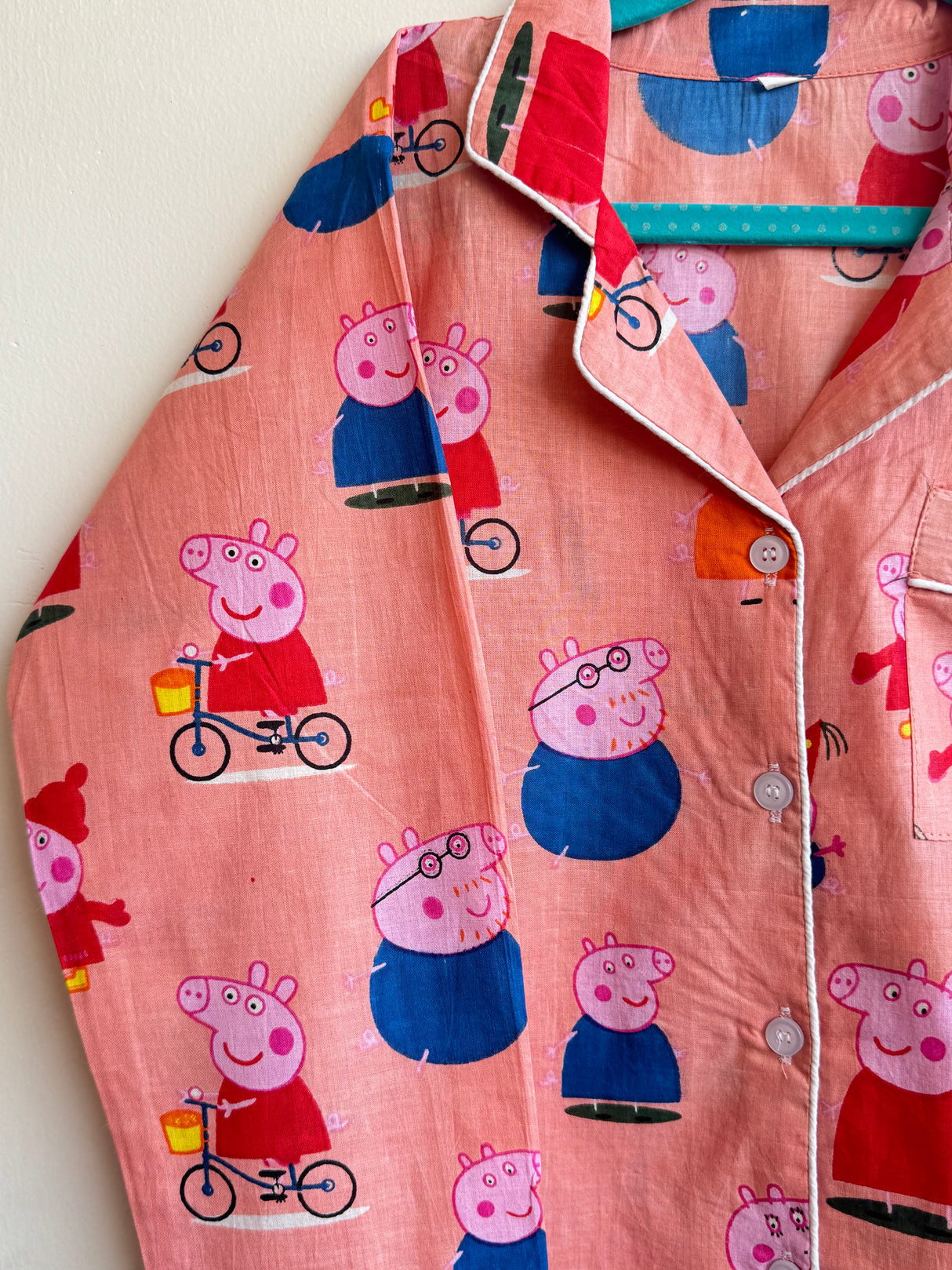 Peach Peppa Pig Family Kids Night Suit Set