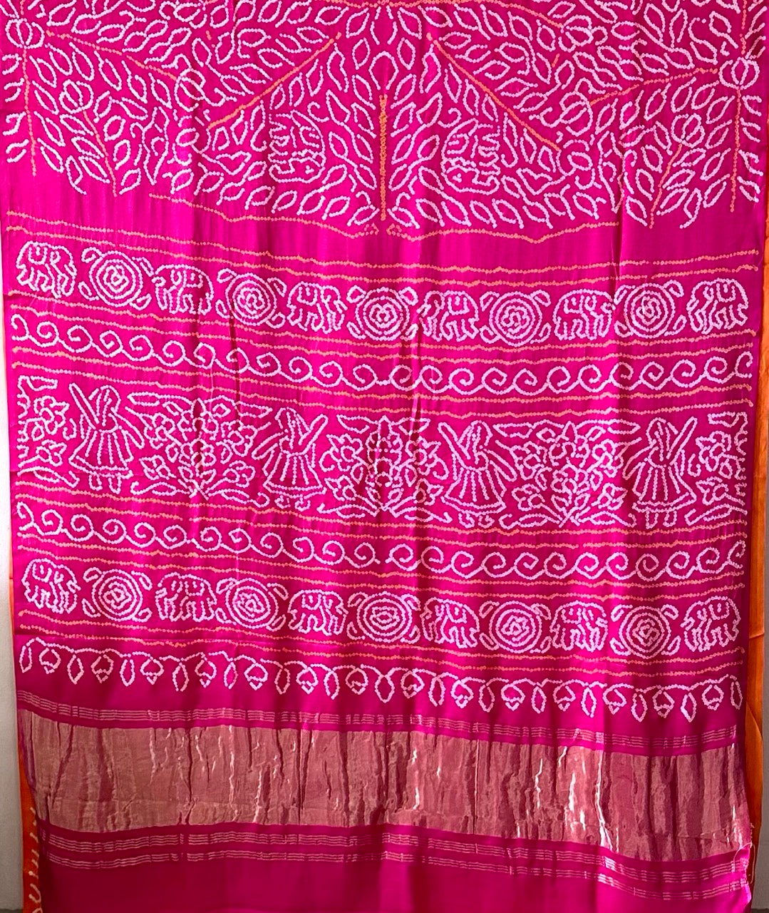 ombre-orange-pink-amba-daal-gajji-silk-bandhani-saree
