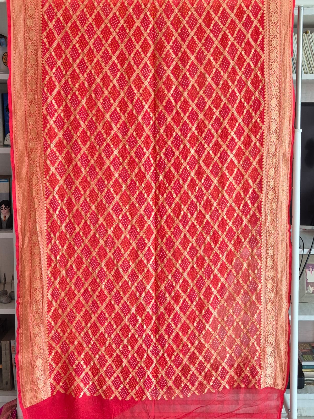 Ombre Pure Banarasi Georgette Bandhani Saree