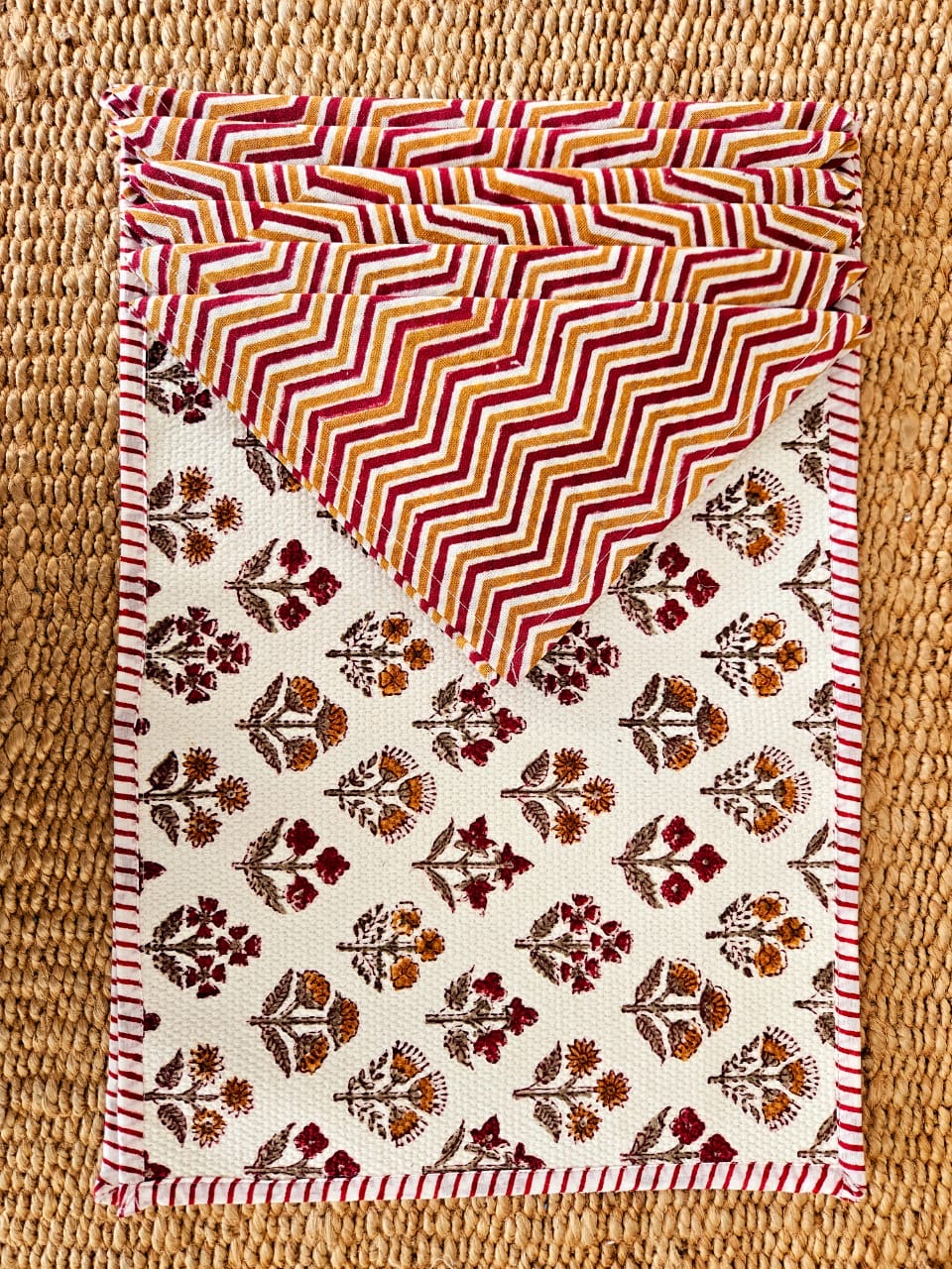 orange-theme--kilim-table-mat-napkin-6-seater-full-view