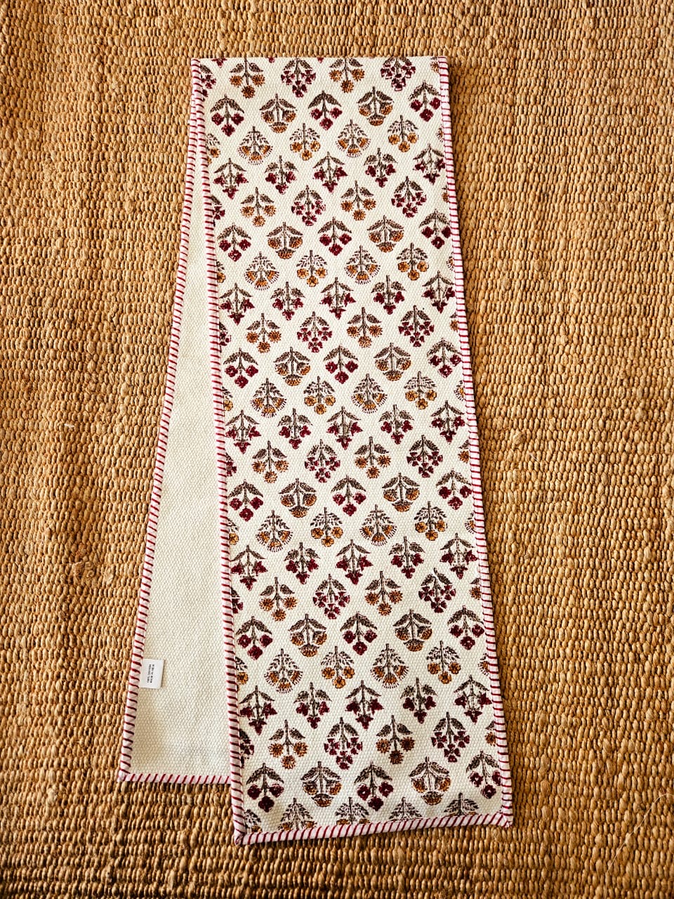 orange-theme-kilim-table-mat-napkin-6-seater-side-view