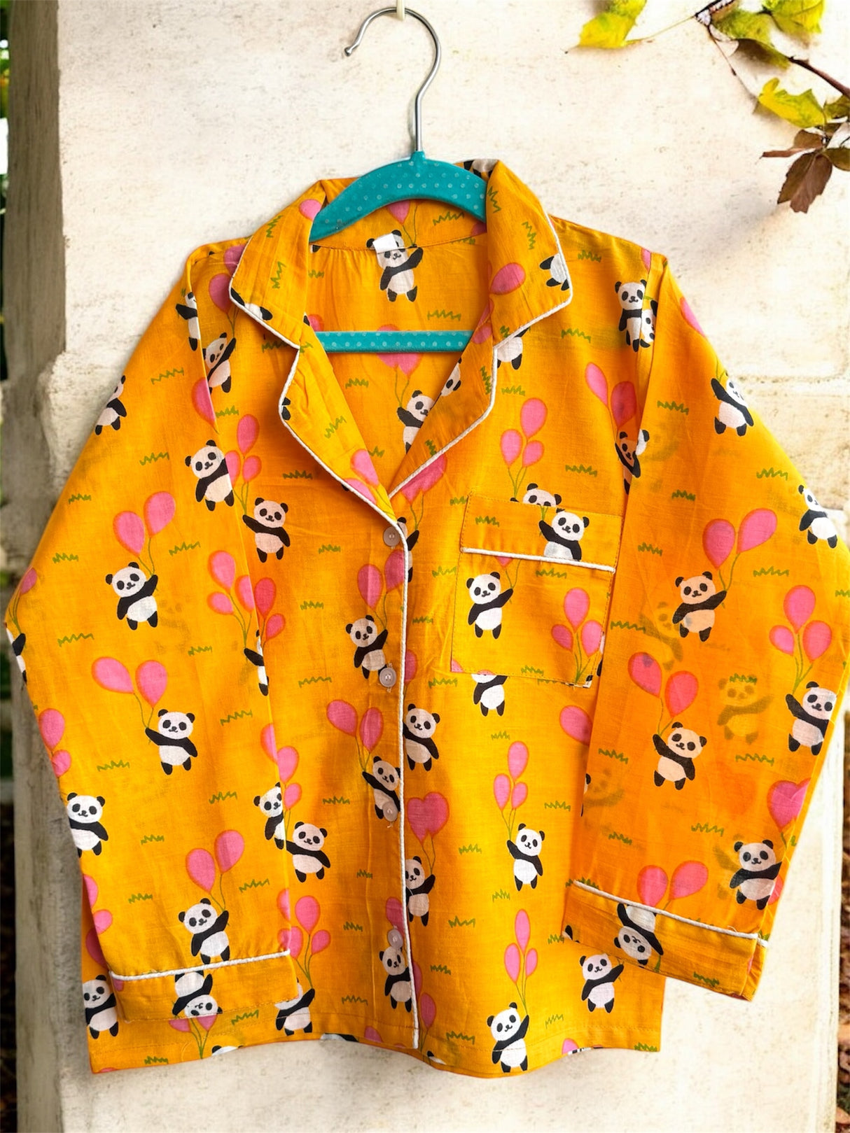 Yellow Panda Kids Night Suit Set