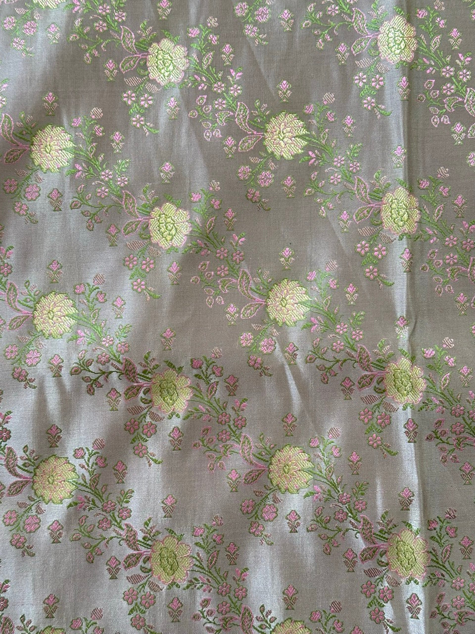 peacock-floral-bangalore-silk-kalamkari-saree-on-hanger-view