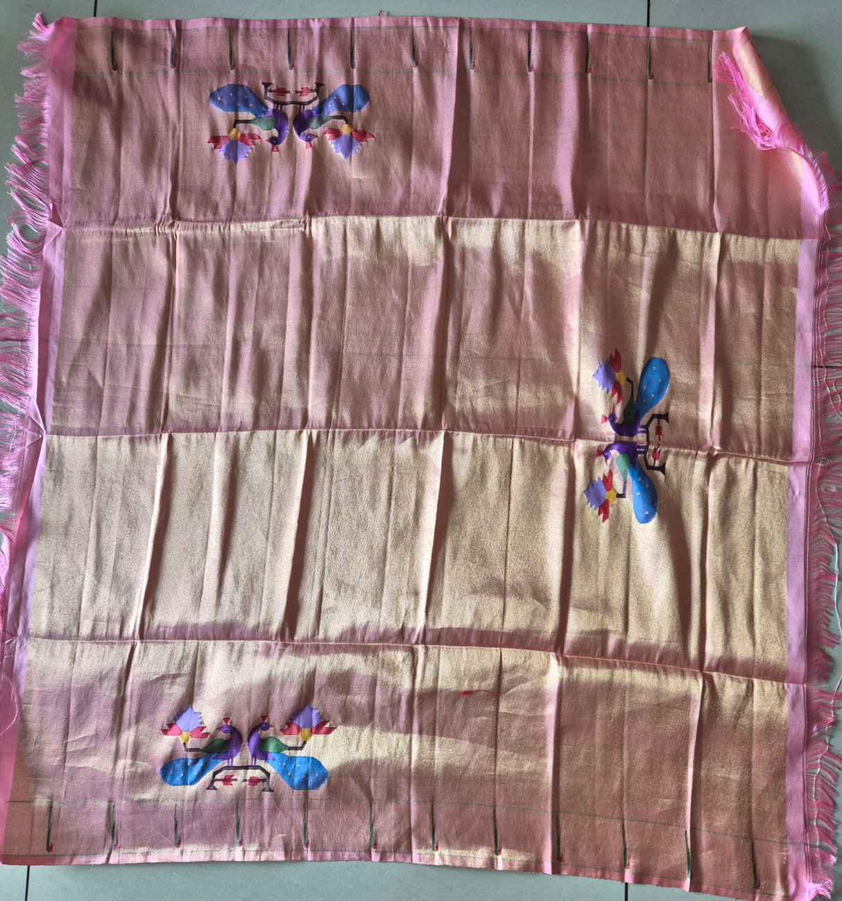 peacock-theme-light-pink-and-golden-handloom-tissue-silk-paithani-blouse-piece-1-meter