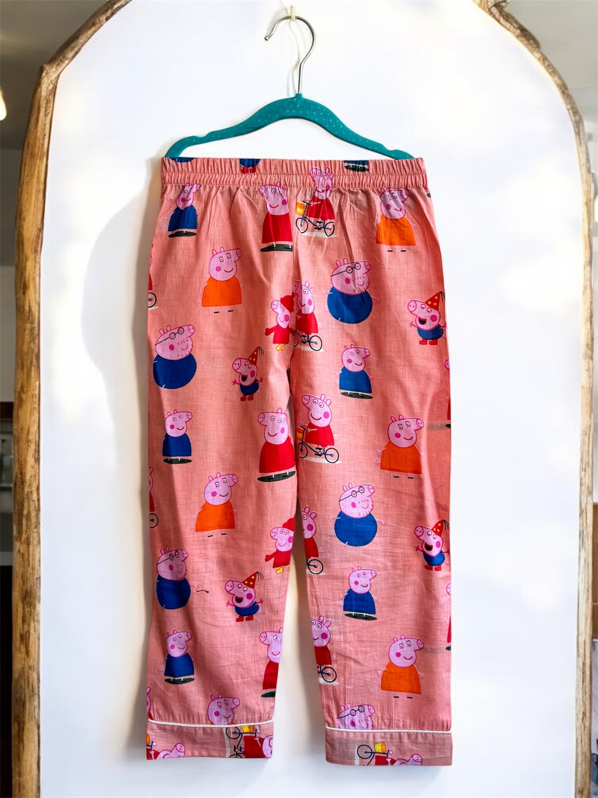 Peach Peppa Pig Family Kids Night Suit Set