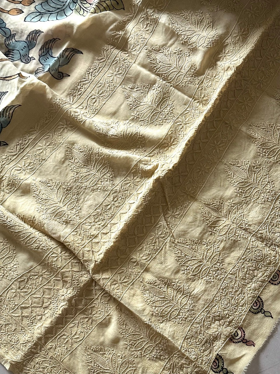 phoolnama-pure-banarsi-georgette-kalamkari-dupatta-with-lucknow-chikankari